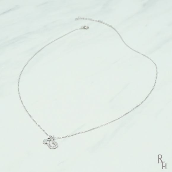 Silver Lucky Horseshoe Shamrock Necklace | 925 - Picture 2 of 2